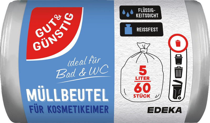 GUT&GÜNSTIG Kosmetikbeutel 5,0 l transparent