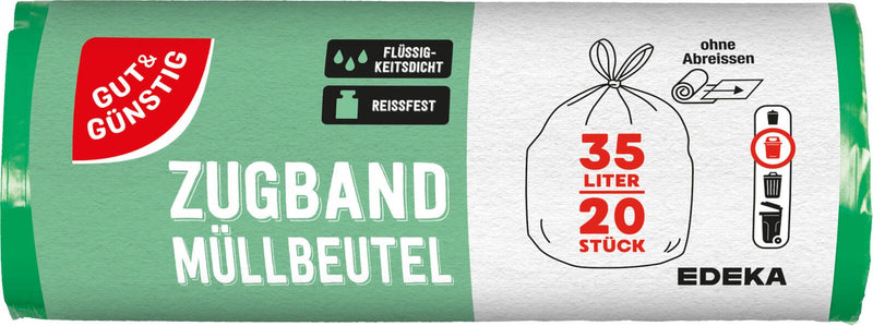 GUT&GÜNSTIG Müllbeutel 35,0 l grün
