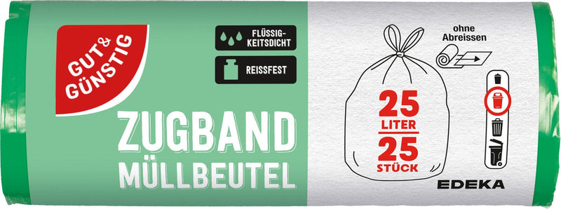 GUT&GÜNSTIG Müllbeutel 25,0 l grün