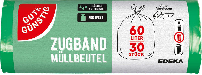 GUT&GÜNSTIG Müllbeutel 60,0 l grün