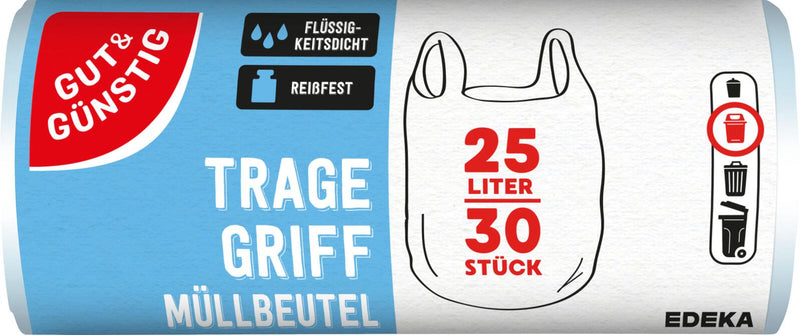 GUT&GÜNSTIG Müllbeutel 25,0 l transparent