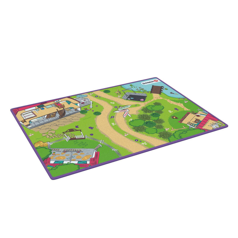 Schleich® Spielteppich 92,0 x 133,0 cm grün/bunt