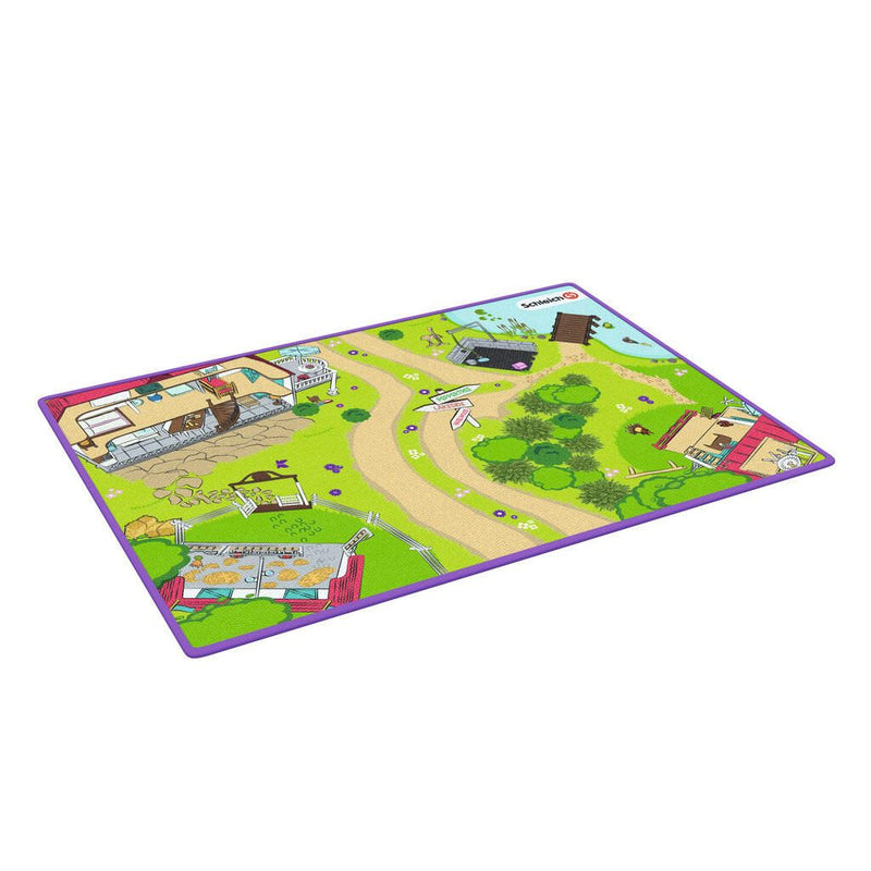 Schleich® Spielteppich 92,0 x 133,0 cm grün/bunt