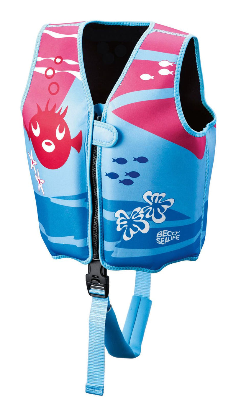 BECO Kinder-Schwimmweste blau/pink S