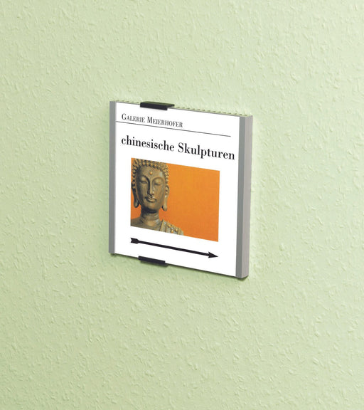 DURABLE Türschild 14,9 x 14,85 cm silber