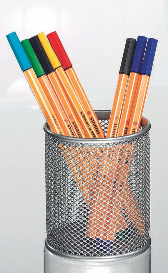 Zeller Stiftehalter 8,3 x 8,3 x 9,5 cm alufarben