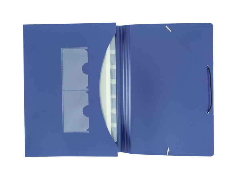 FolderSys Fächermappe DIN A4 7-Fach blau