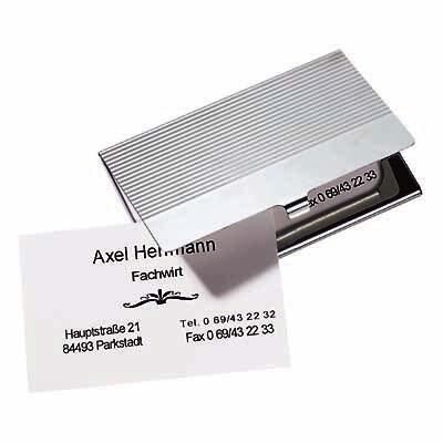 SIGEL Visitenkartenetui 95 x 7 x 62 mm silber