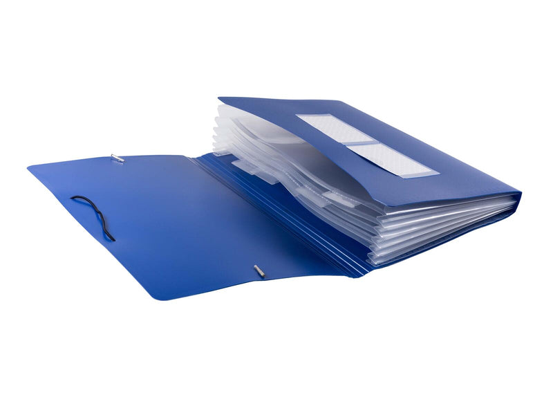 FolderSys Fächermappe DIN A4 5-Fach blau