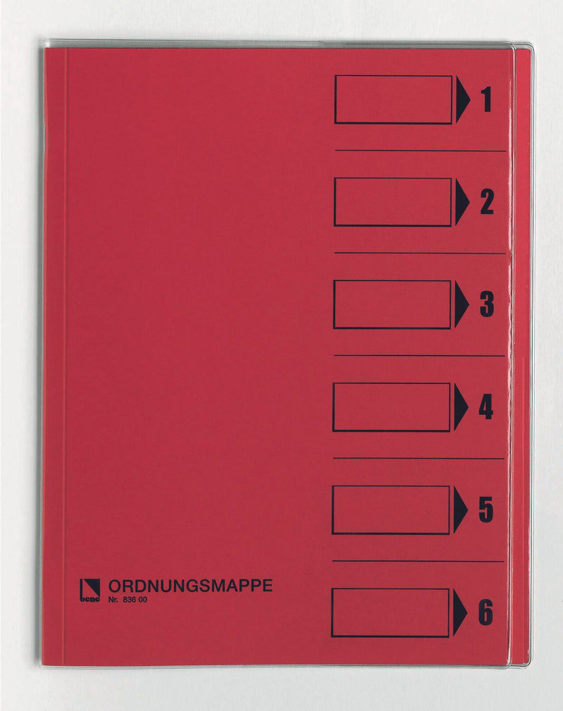 bene Ordnungsmappe DIN A4 6-Fach rosa