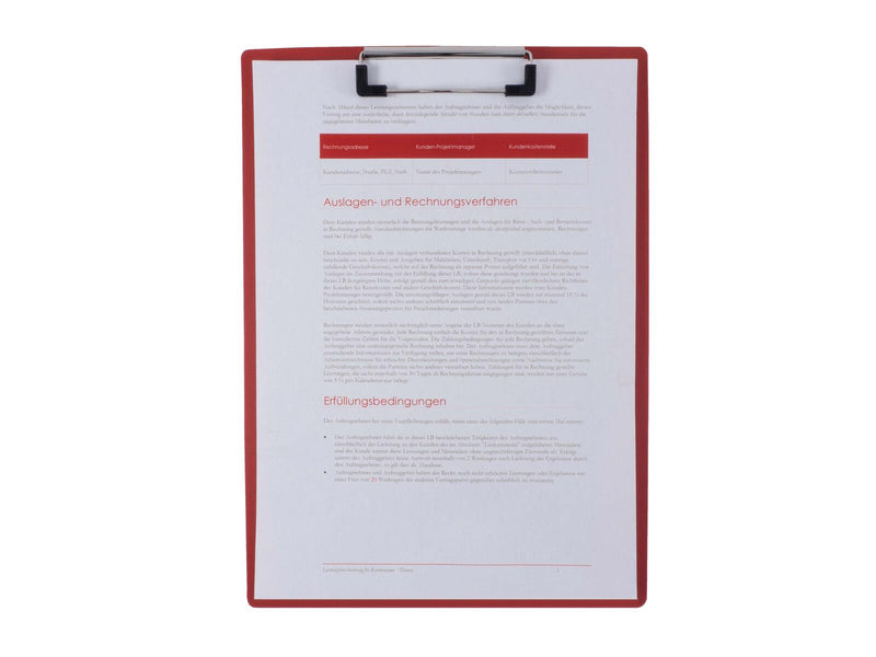 FolderSys Klemmbrett DIN A4 rot