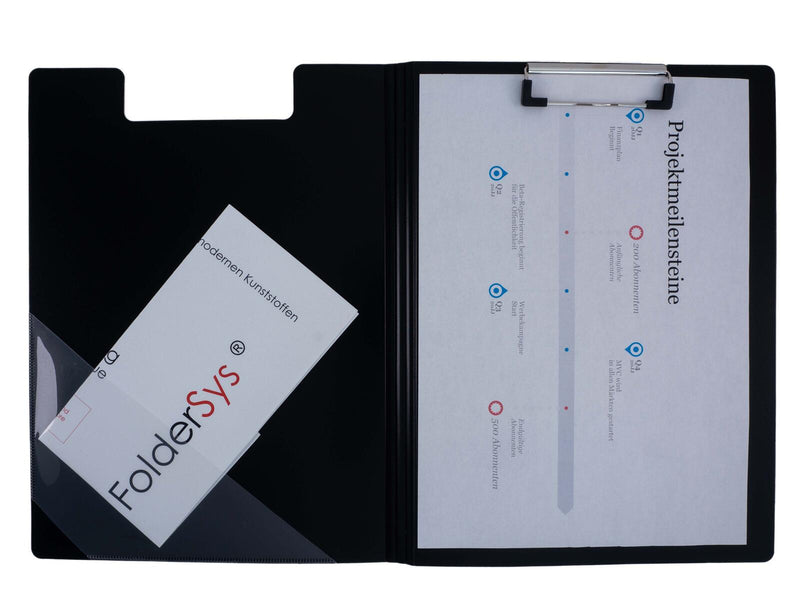 FolderSys Klemmbrettmappe DIN A4 schwarz