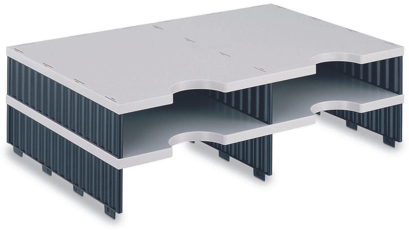 styro Sortierstation DIN C4 4-Fach grau/schwarz