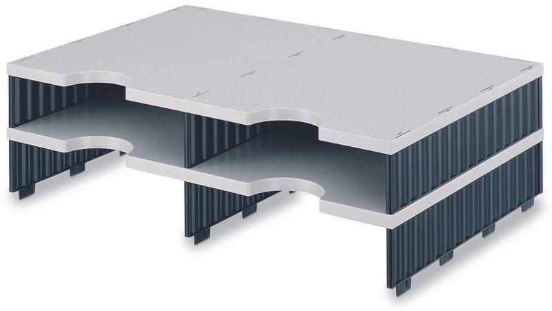 styro Sortierstation DIN C4 4-Fach grau/schwarz