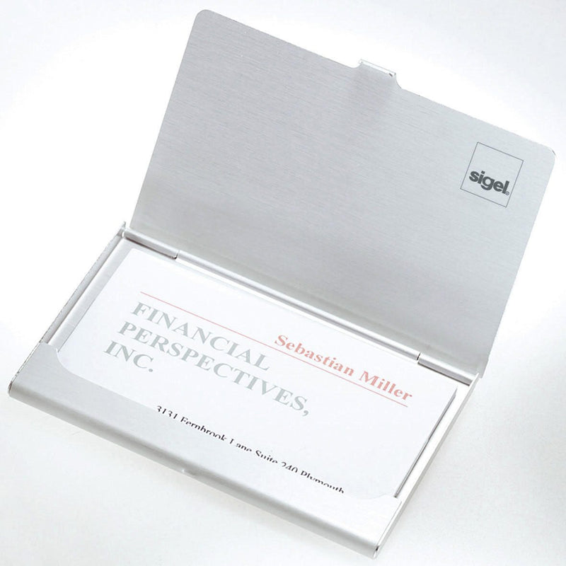 SIGEL Visitenkartenetui 92 x 5 x 63 mm silber