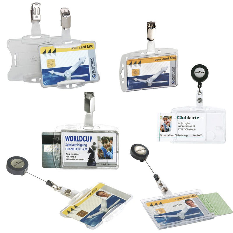 DURABLE Namensschilder transparent 8.5 cm x 5.4 cm