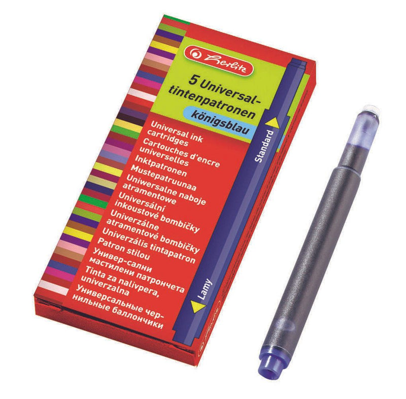 herlitz 10412070 Tintenpatronen für Füller königsblau 2x 5 St.