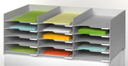 PAPERFLOW Sortierstation DIN A4 15-Fach lichtgrau