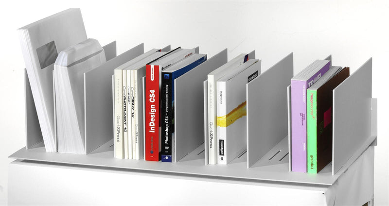 PAPERFLOW Buchstütze 85,8 x 32,3 x 23,3 cm lichtgrau