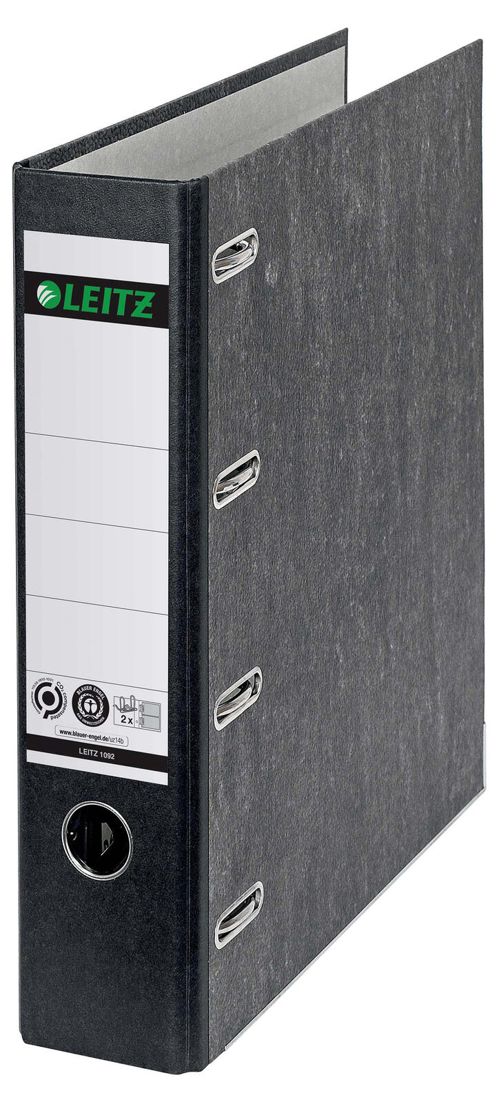 LEITZ Doppelordner 2x A5 quer Karton schwarz