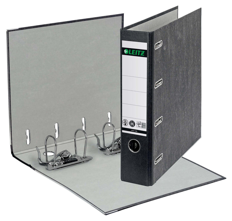 LEITZ Doppelordner 2x A5 quer Karton schwarz