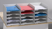PAPERFLOW Sortierstation DIN A4+ 15-Fach lichtgrau
