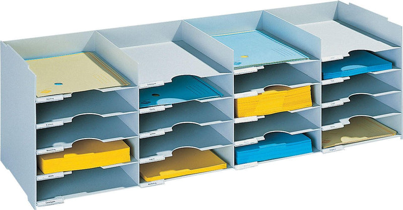 PAPERFLOW Sortierstation DIN A4+ 20-Fach lichtgrau