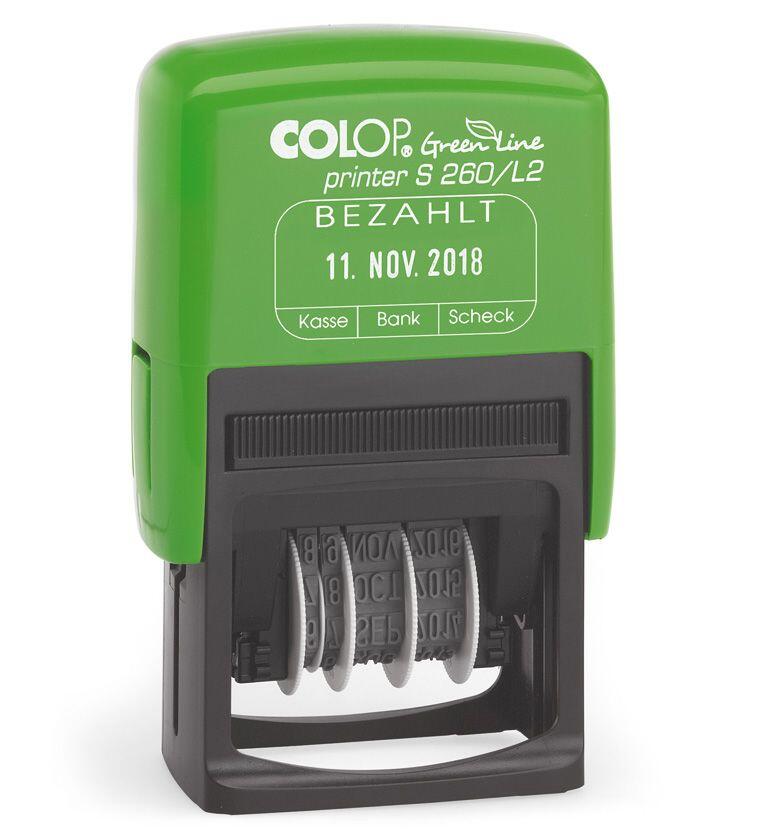 COLOP Datumstempel mit Text Printer 260/L2 'BEZAHLT'