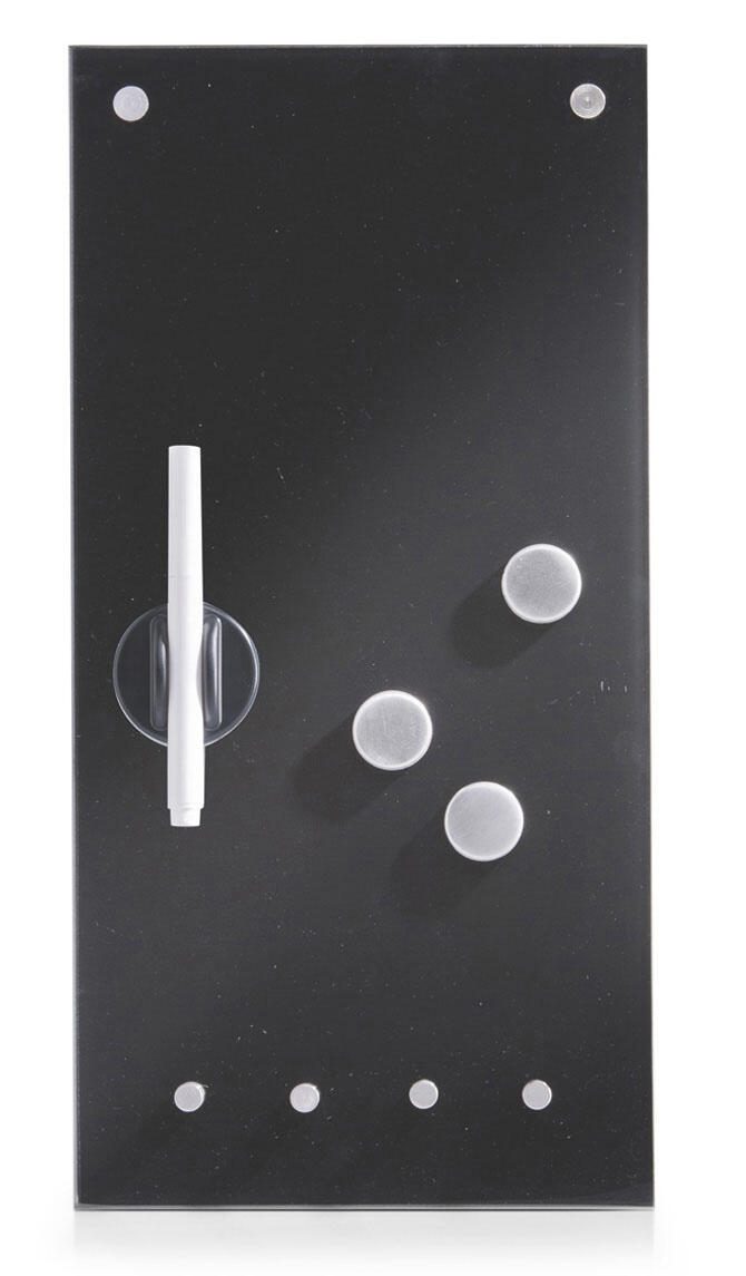 Zeller Glas-Magnettafel 20,0 x 40,0 cm schwarz