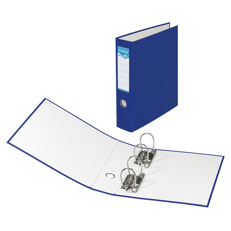 DONAU Doppelordner 2x A5 quer Karton blau