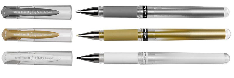 uni-ball Ub Signo Um-153 Gelschreiber 0.6 mm, Schreibfarbe: Gold