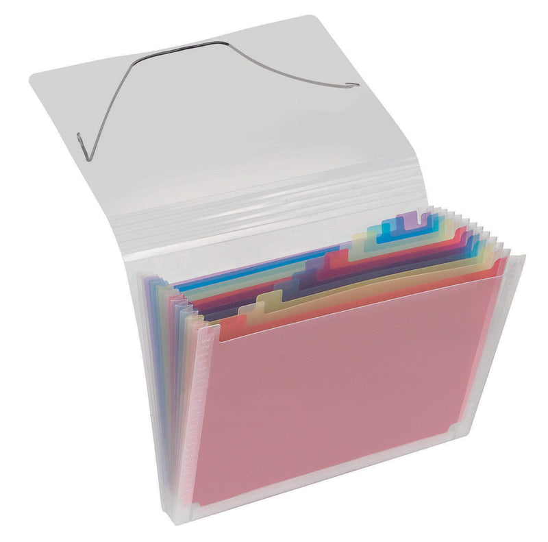 VELOFLEX Fächermappe DIN A4 12-Fach transparent