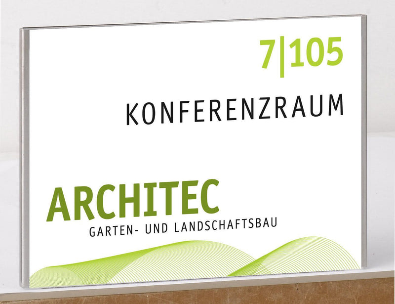 SignSystems® Türschild 15,0 x 10,5 cm silber