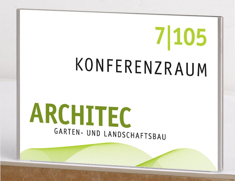 SignSystems® Türschild 15,0 x 10,5 cm silber