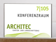 SignSystems® Türschild 15,0 x 10,5 cm silber