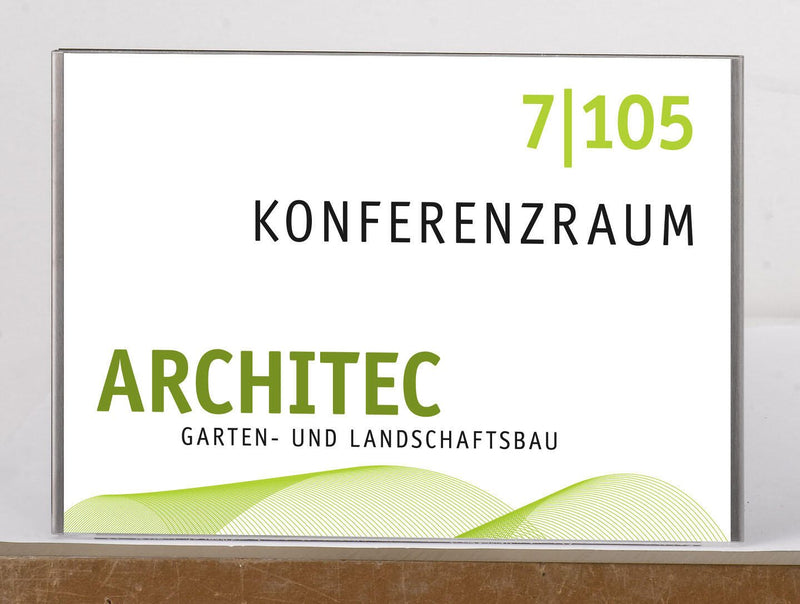 SignSystems® Türschild 15,0 x 10,5 cm silber