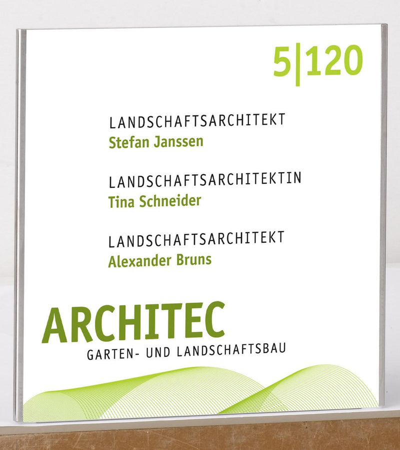 SignSystems® Türschild 15,2 x 15,1 cm silber
