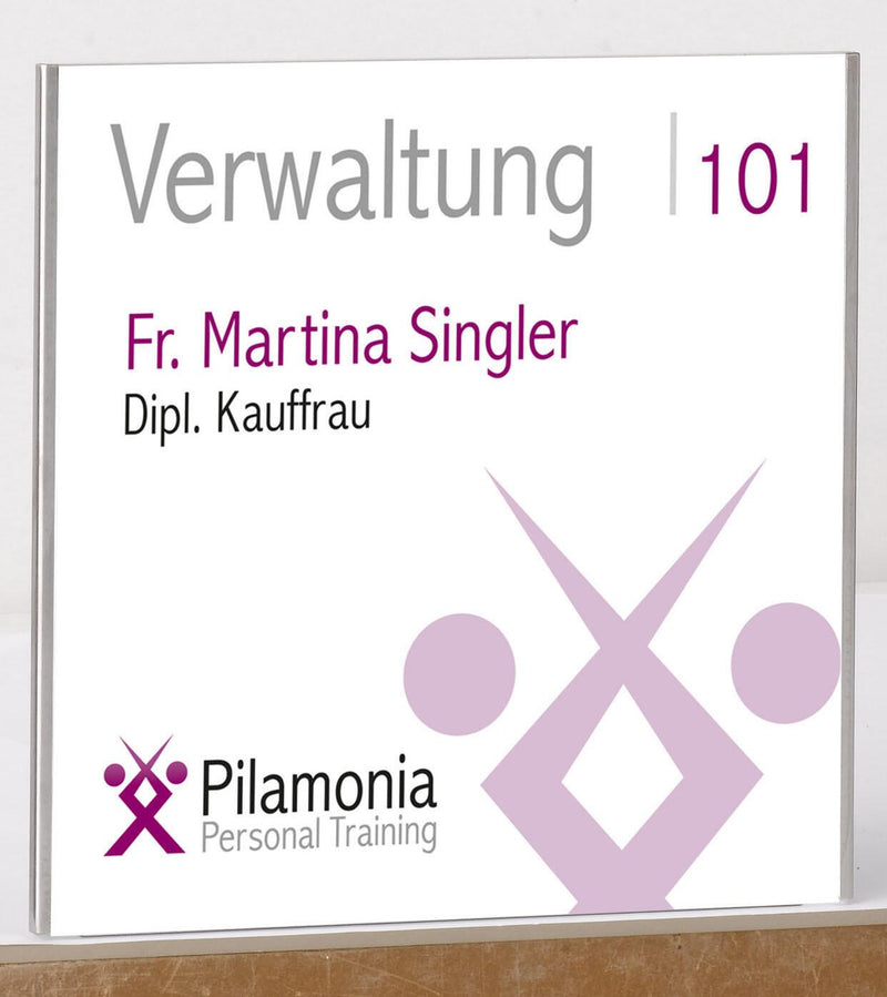 SignSystems® Türschild 15,2 x 15,1 cm silber