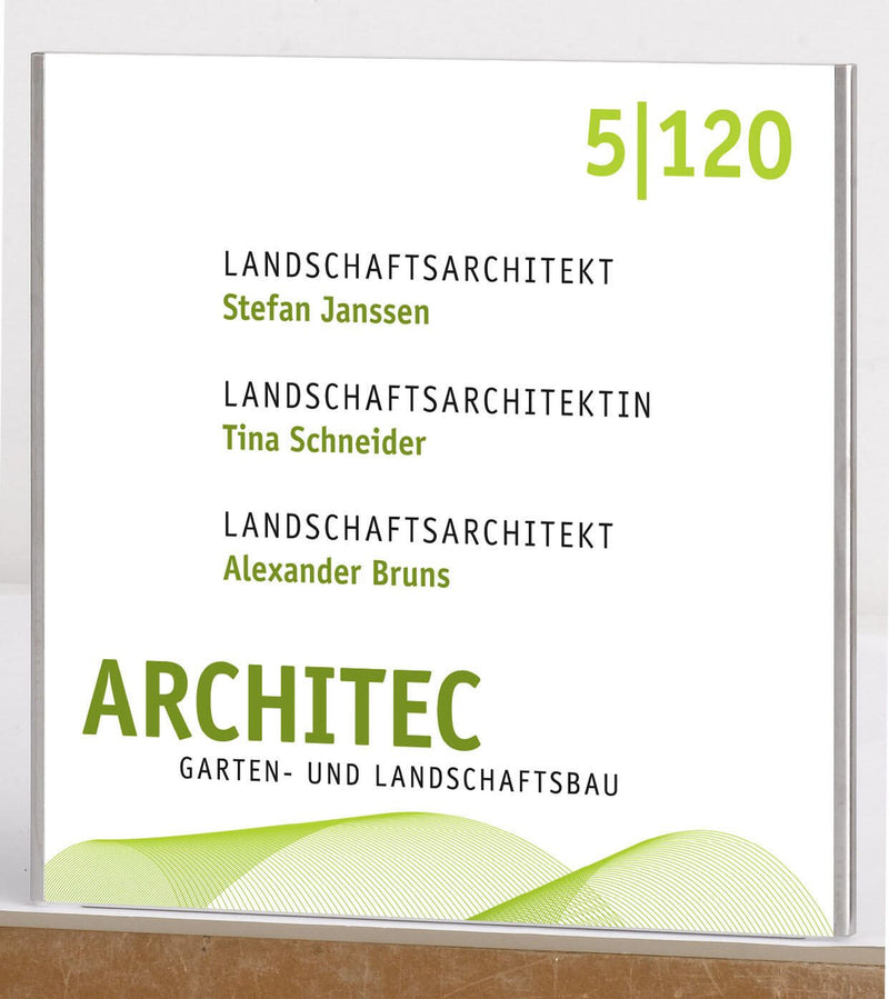 SignSystems® Türschild 15,2 x 15,1 cm silber