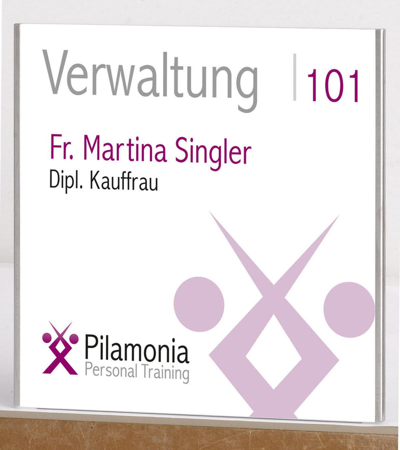 SignSystems® Türschild 15,2 x 15,1 cm silber