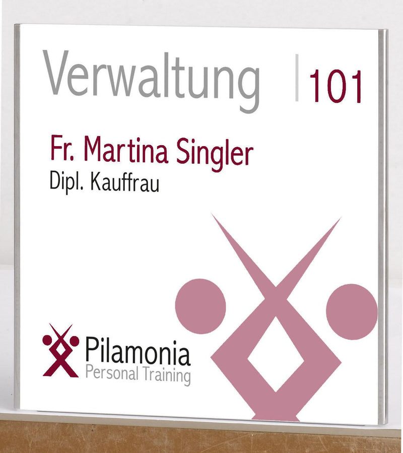 SignSystems® Türschild 15,2 x 15,1 cm silber