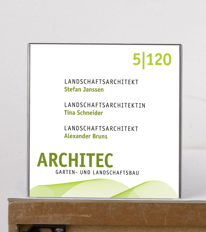 SignSystems® Türschild 15,2 x 15,1 cm silber