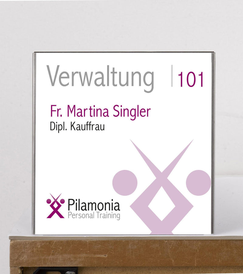 SignSystems® Türschild 15,2 x 15,1 cm silber