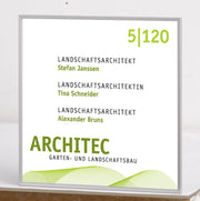 SignSystems® Türschild 15,0 x 15,0 cm silber
