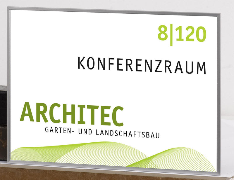 SignSystems® Türschild 21,3 x 15,1 cm silber