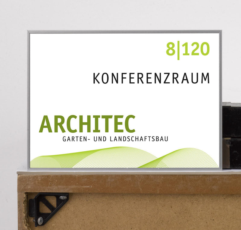 SignSystems® Türschild 21,3 x 15,1 cm silber