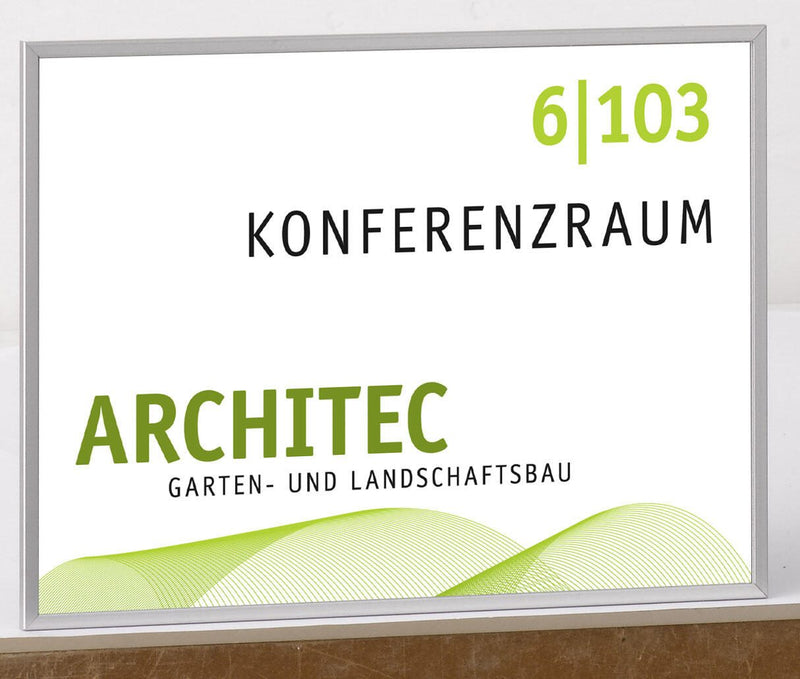 SignSystems® Türschild 15,0 x 11,0 cm silber
