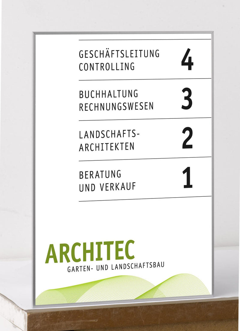SignSystems® Türschild 21,5 x 30,2 cm silber