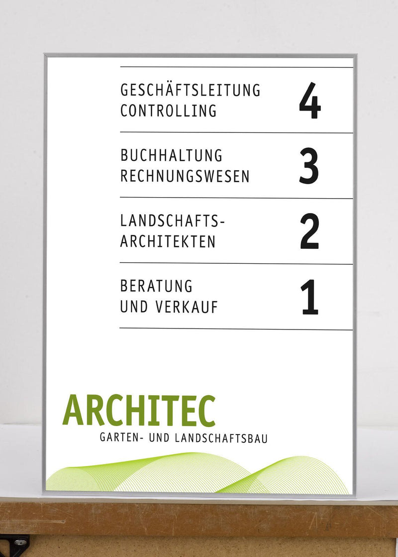 SignSystems® Türschild 21,5 x 30,2 cm silber