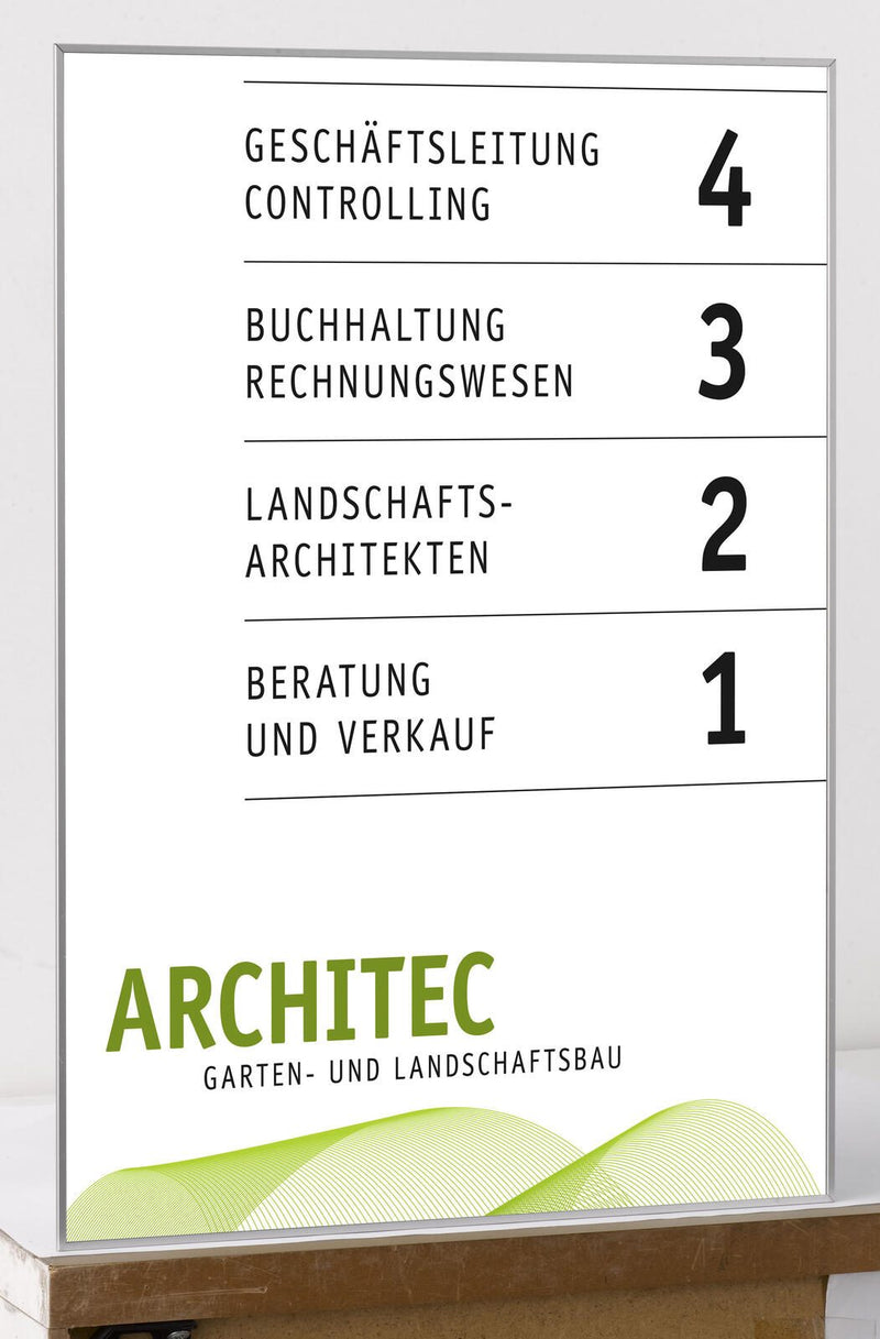 SignSystems® Türschild 30,2 x 42,5 cm silber